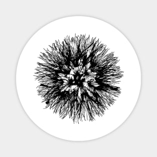 Make A Wish Dandelion Illustration In Black Magnet